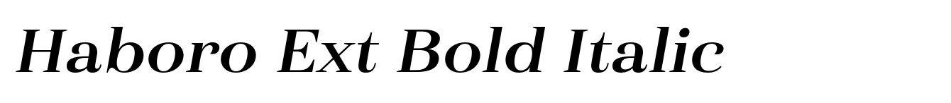 Haboro Ext Bold Italic